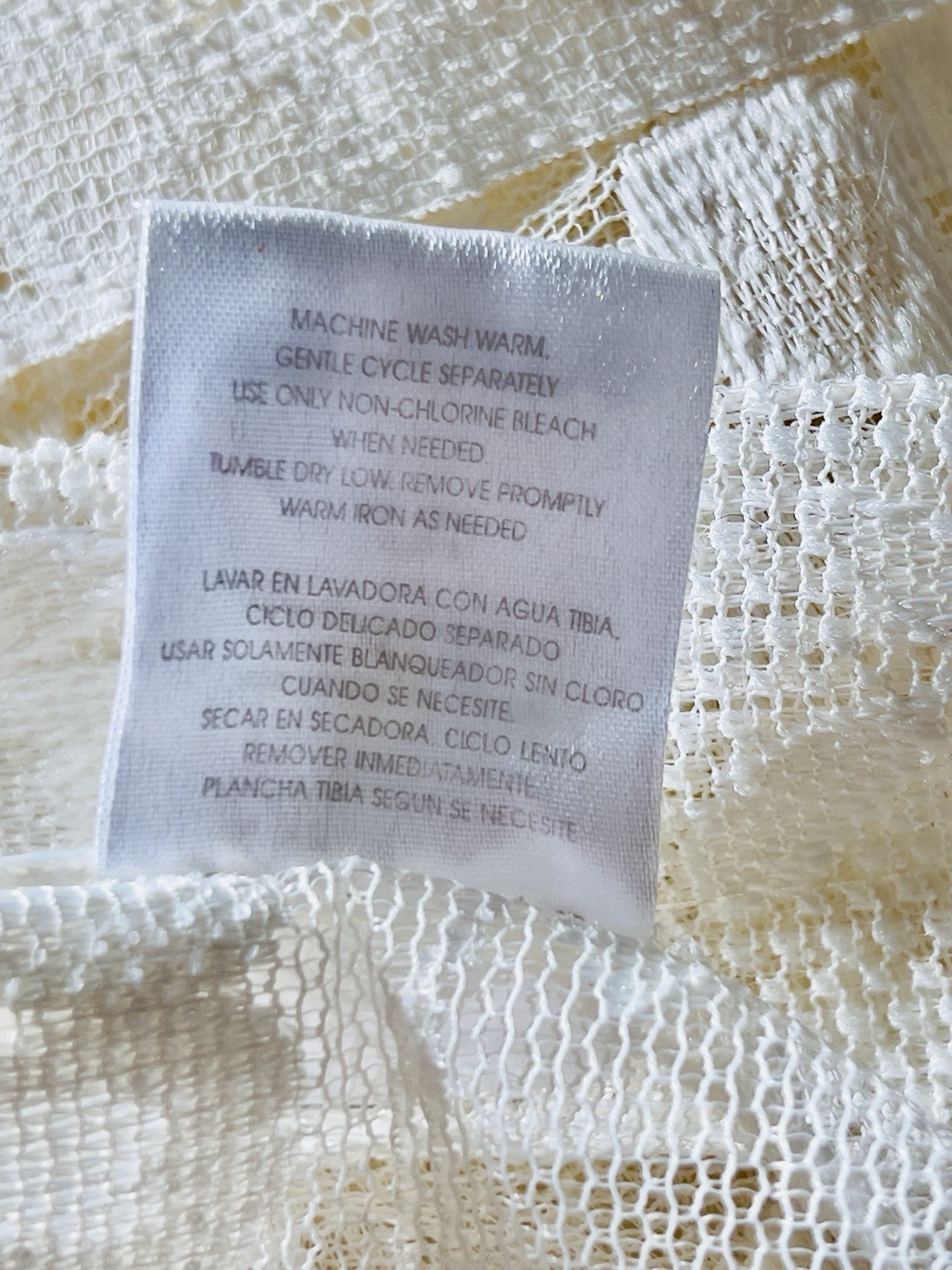 IVORY OFF WHITE HEAVY ROSE FLORAL SCALLOPED LACE CURTAIN PAIR JCPENNEY 56×86