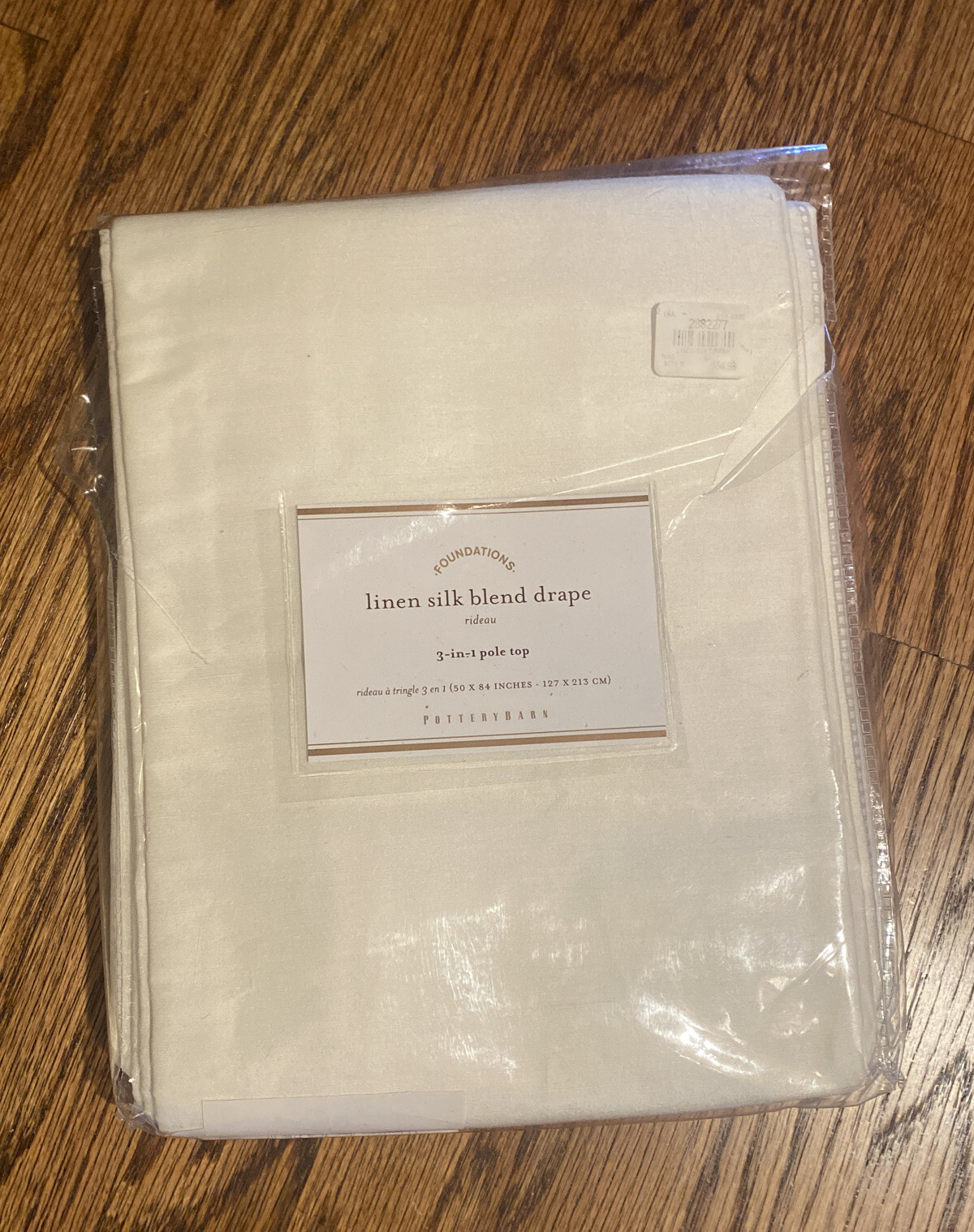Pottery Barn Linen Silk Blend Drape 50×84 in. 3-in-1 Pole Top New