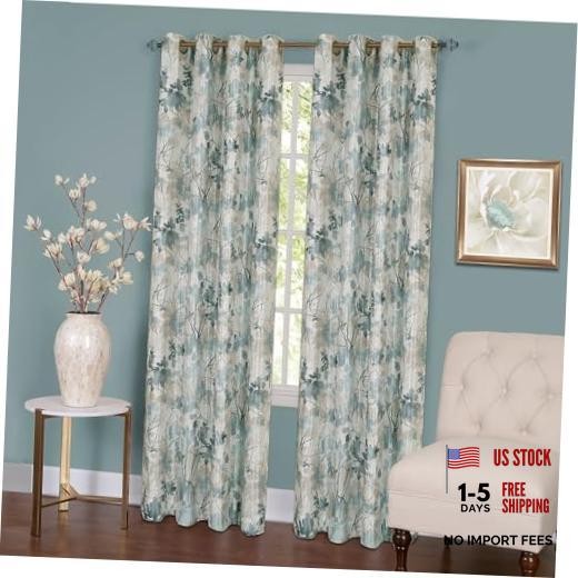 Lined Blackout Grommet Window Curtain Panels – 0.1″W x 50″L (Pack of 1) Mist