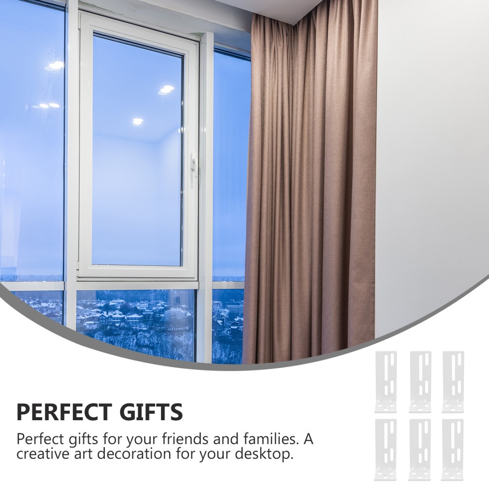 6Pcs Curtain Mounted Code Brackets Stainless Steel For Stores