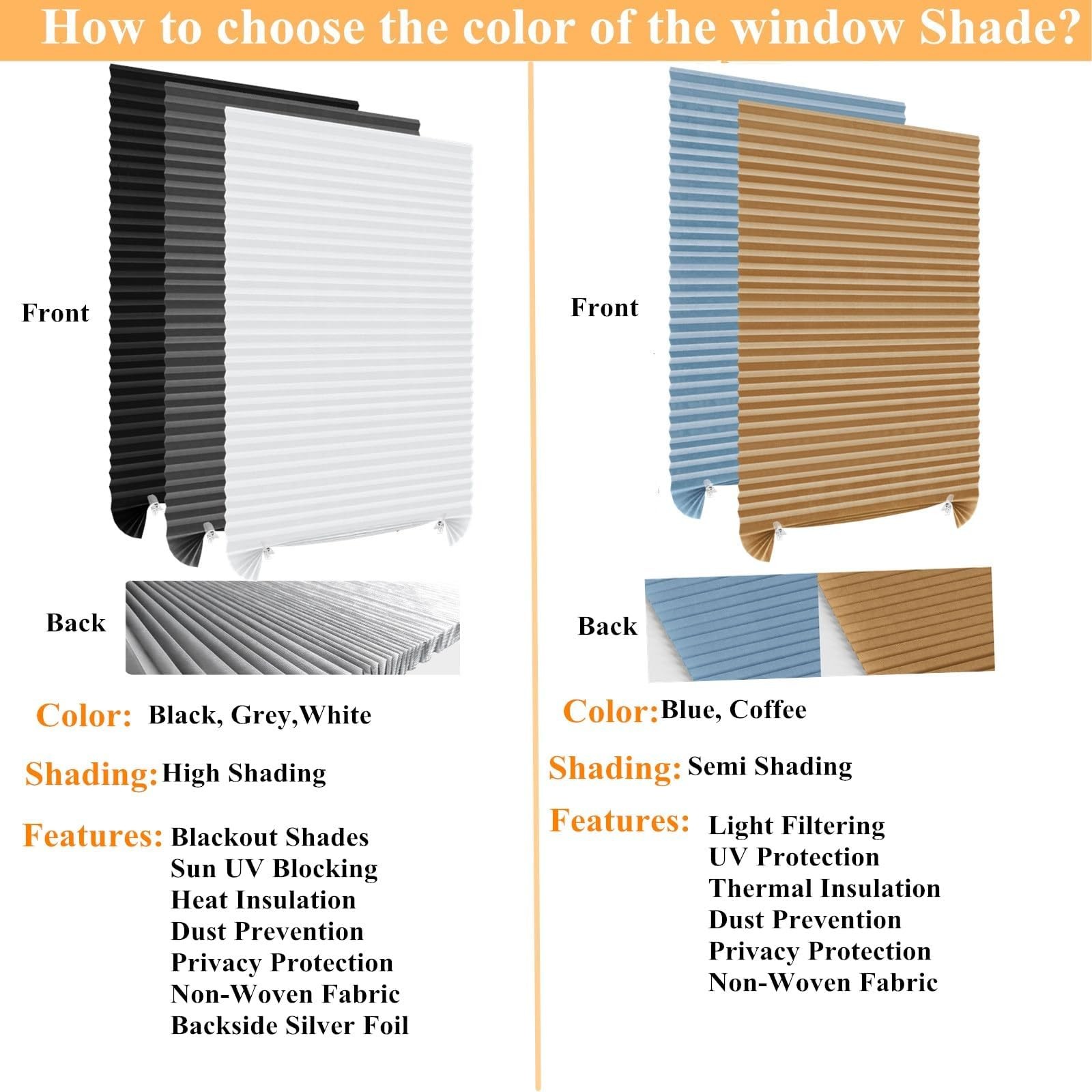Cordless Temporary Blinds No Drill Adhesive Blackout Shades