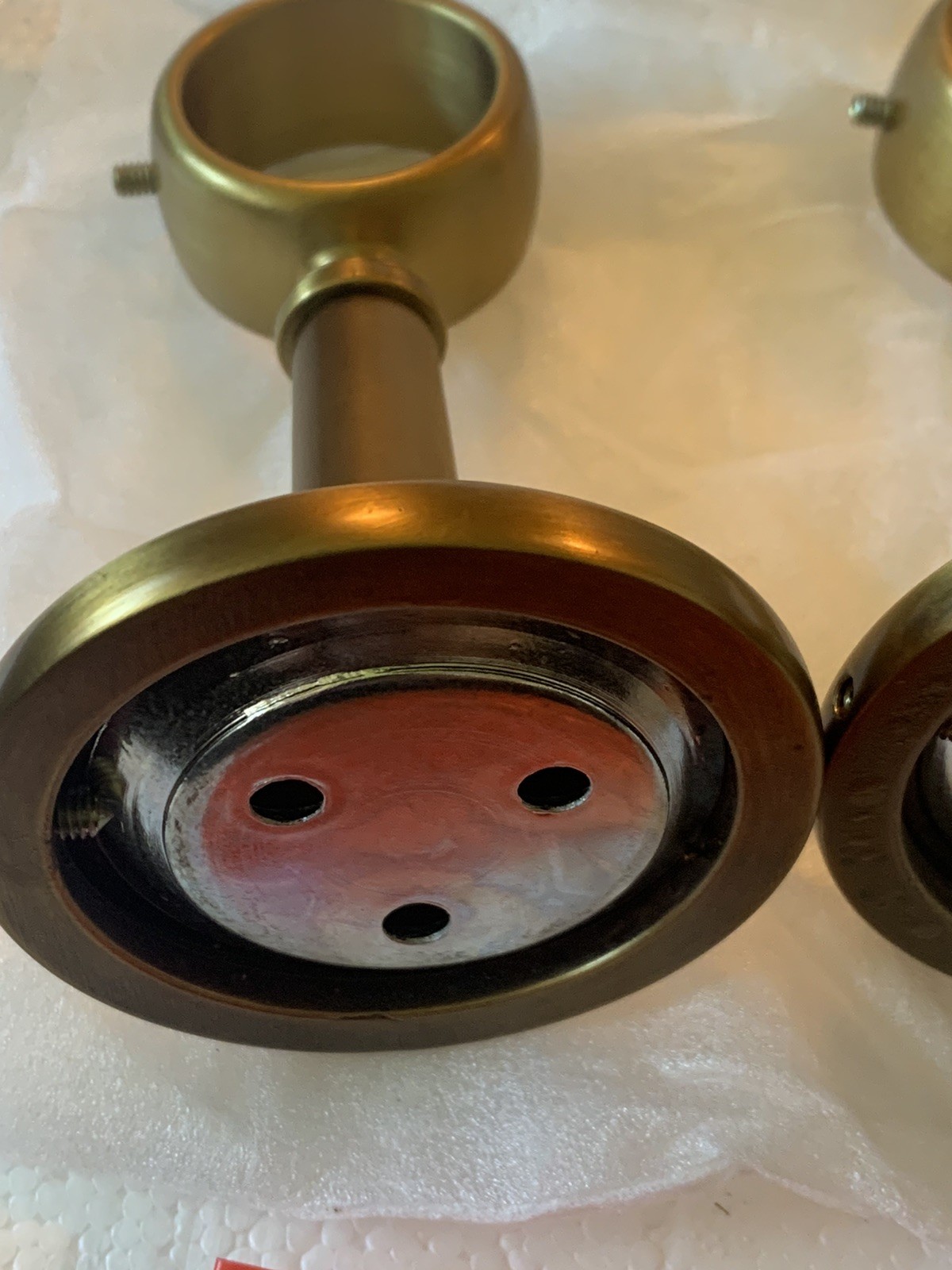 Restoration Hardware Estate Curtain Brackets MEDIUM 1-1/4” Burnished? Brass RH