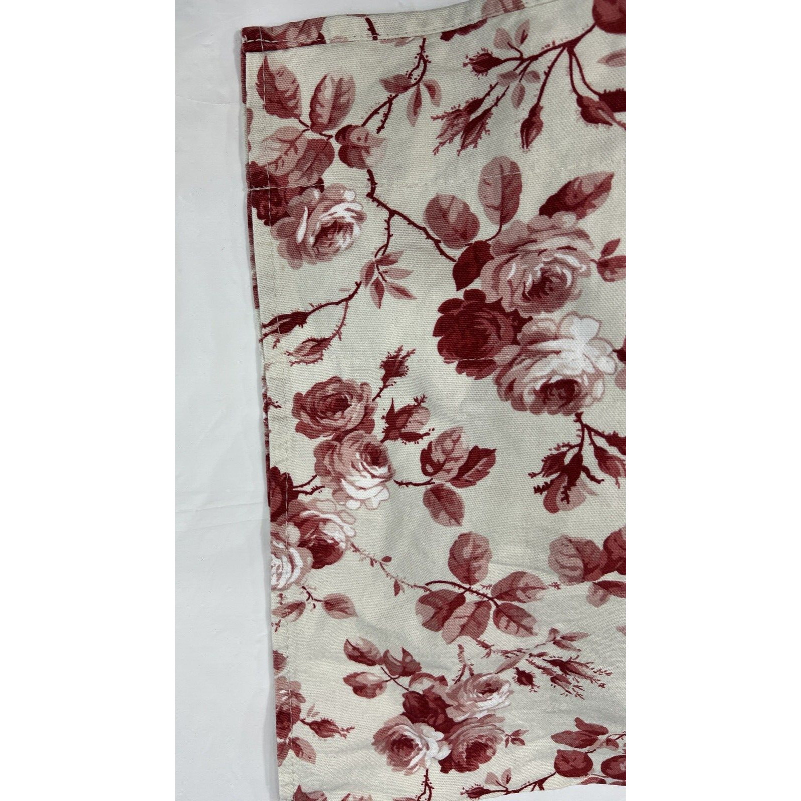 Waverly Red Rose Ivory Toile Valance Curtain 15 X 77 Home Decor Crafts Quilting