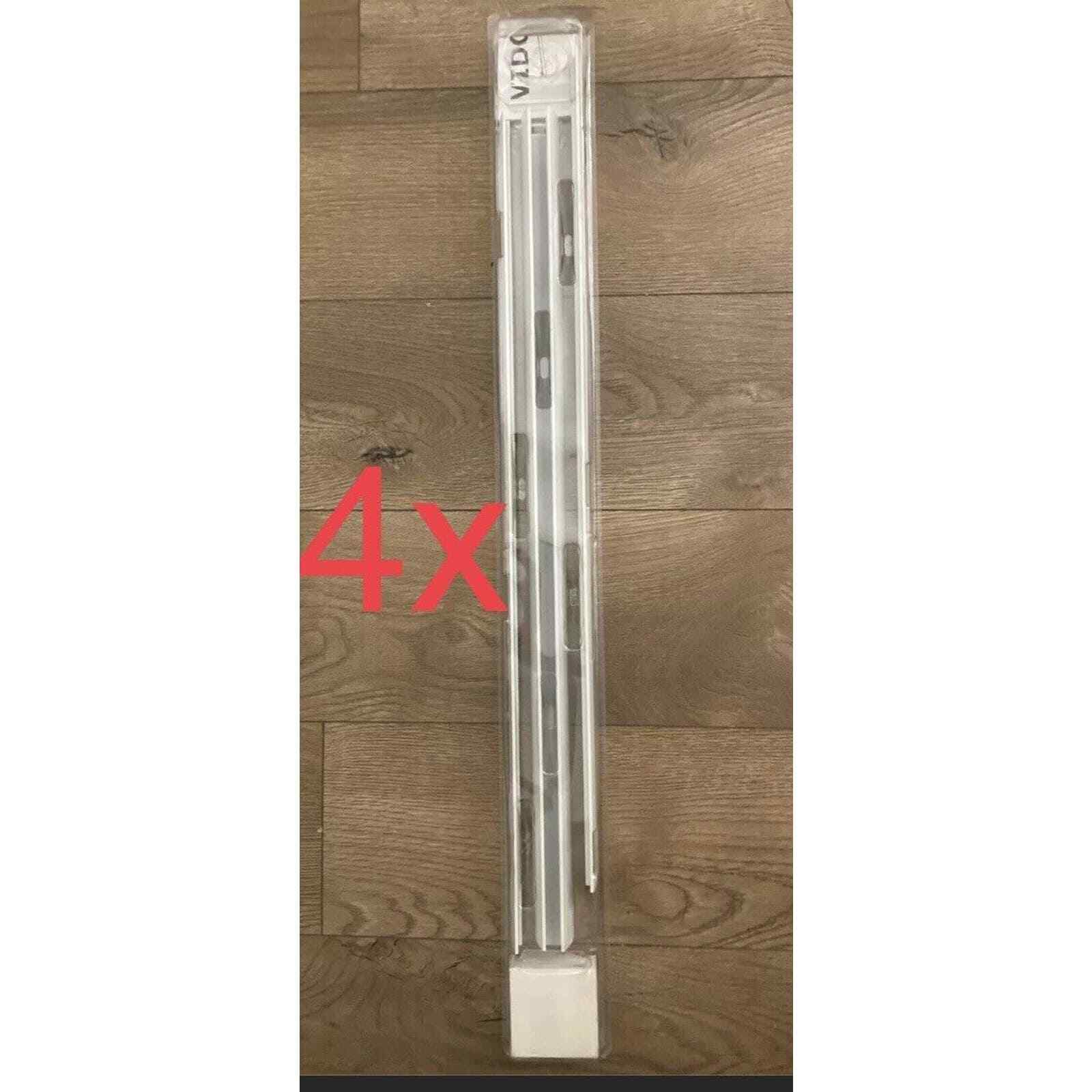 Set of 4- Ikea VIDGA White 23.5″ Panel Curtain Holders 802.991.57