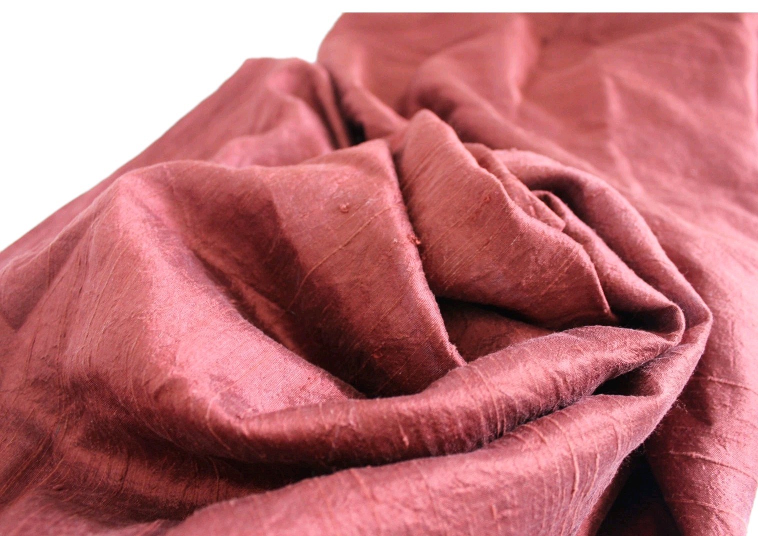 Oxblood Red 100% Silk Drapery Panel 40×78 Lined Rod Pocket Curtain Vintage 1990s