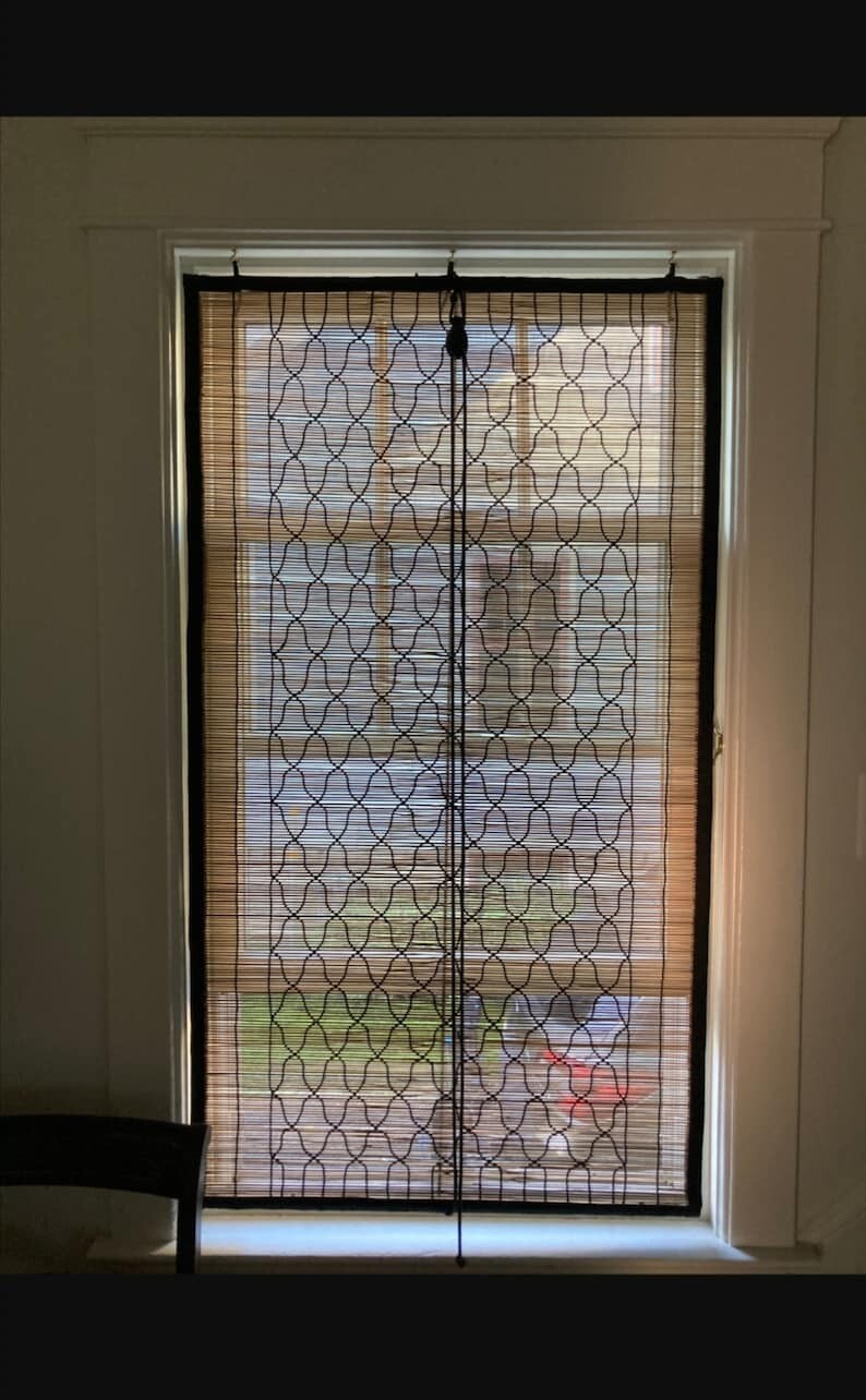 bamboo blinds for windows, Cross Thread Bamboo Shades, Handmade Bamboo Blinds,