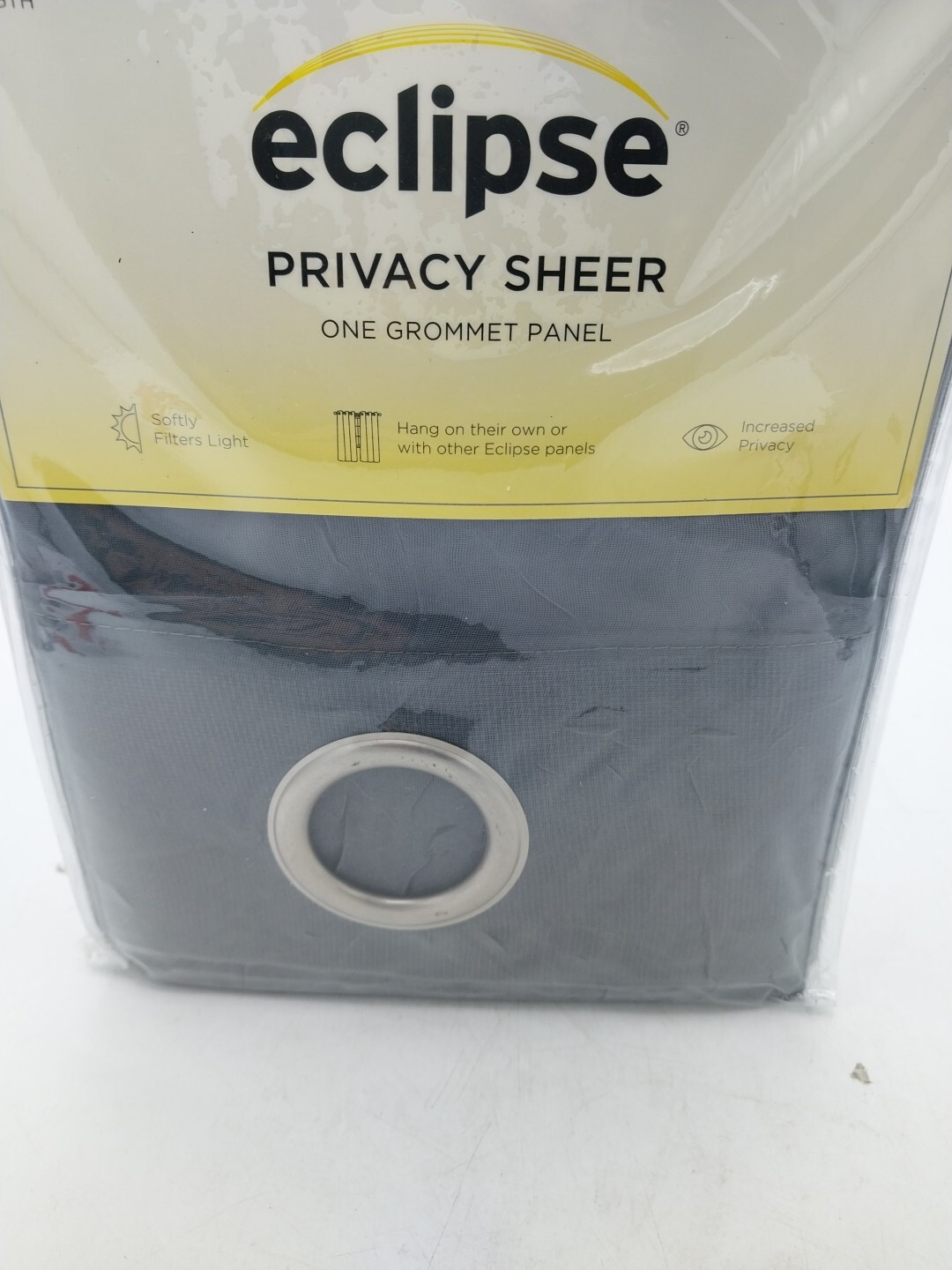 Eclipse Privacy Sheer Grommet Panel 50 x 63in Emma Grey