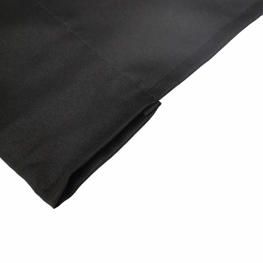 BLACK 2 Drapery Panels 8 ft Polyester Backdrop CURTAINS Rod Pockets Party Events