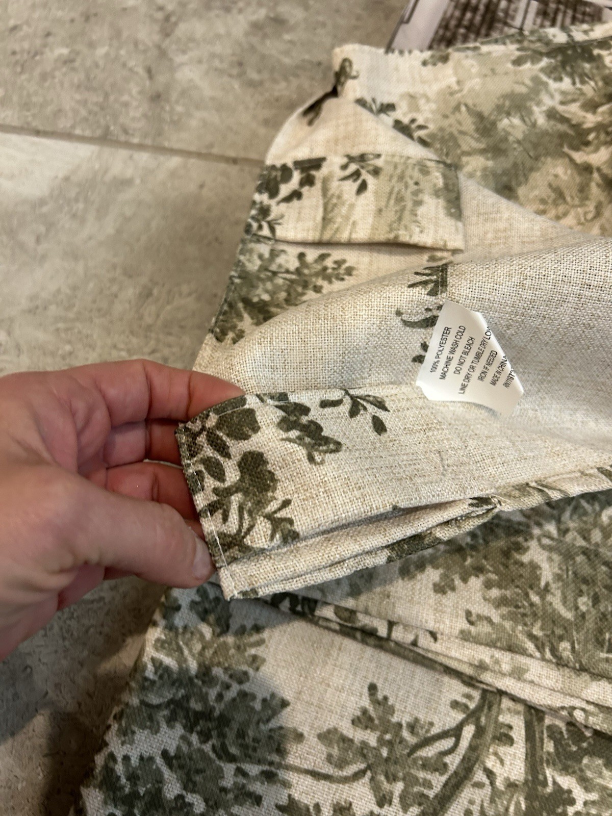 Greenwood Forest Set of 4 Toile Curtain Panels 37″x84″ Loden Green