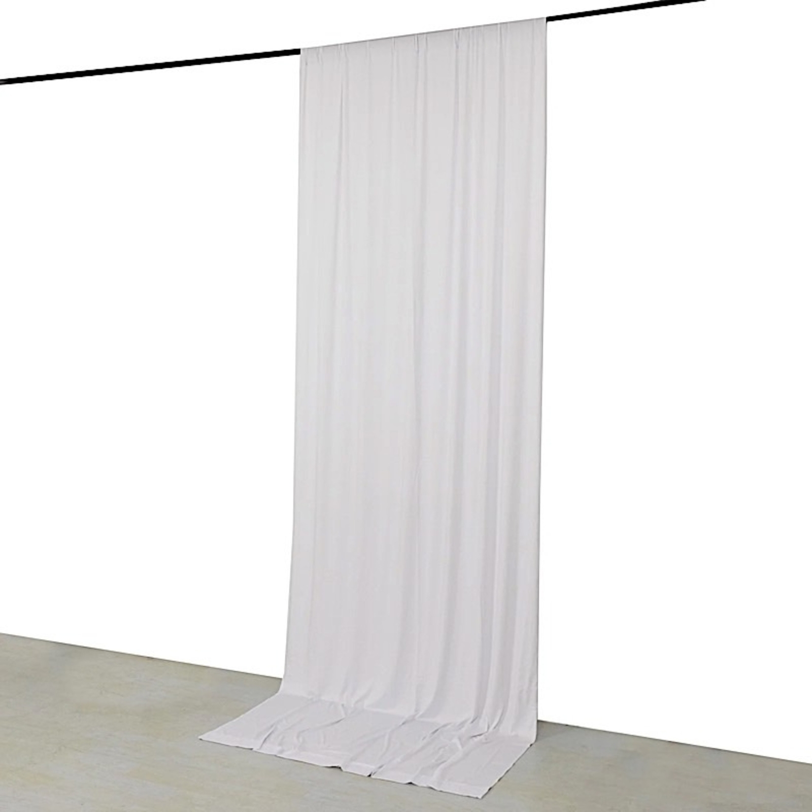 12 ft x 12 ftWHITE 4-Way Stretch Spandex Divider Backdrop Curtain Party Wedding
