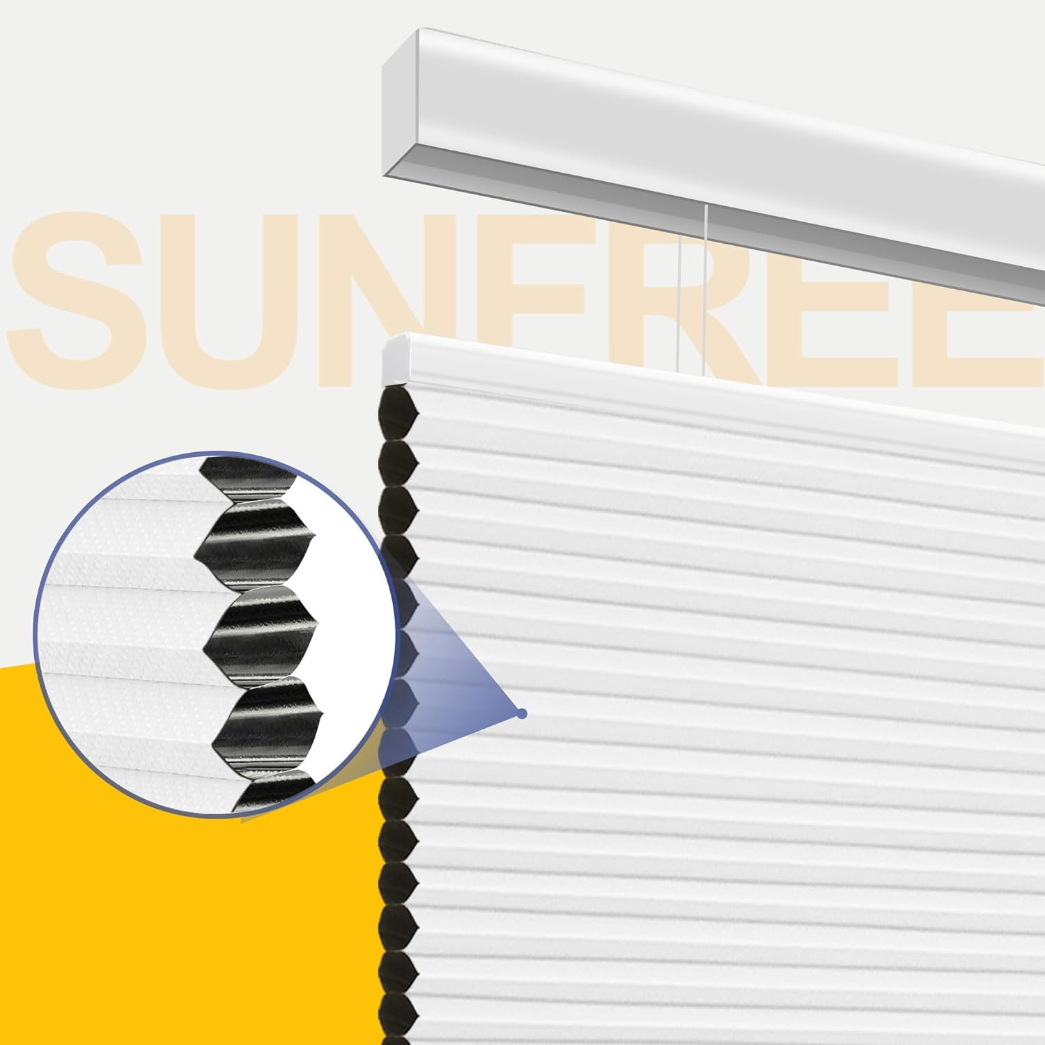 Top down Bottom up Cellular Blinds,Cellular Shades Blackout, Honeycomb Window Sh