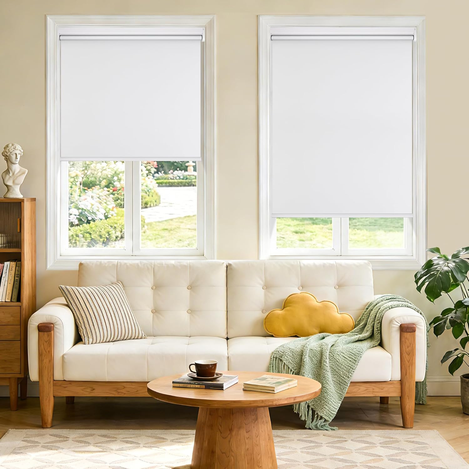 Motorized Blackout Blinds with Remote | Alexa/Google Compatible | 24″x72″ White