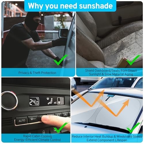Windshield Sun Shade Custom for Mazda CX5 CX-5 Accessories 2017-2024 2025 2026
