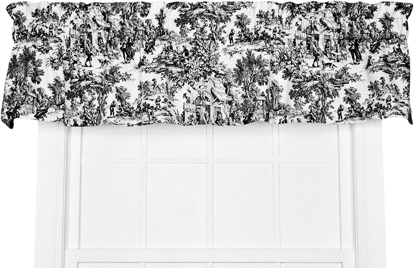Victoria Park Toile 68-Inch-by-54 Inch Tailored Panel Pair W/ Tiebacks Red