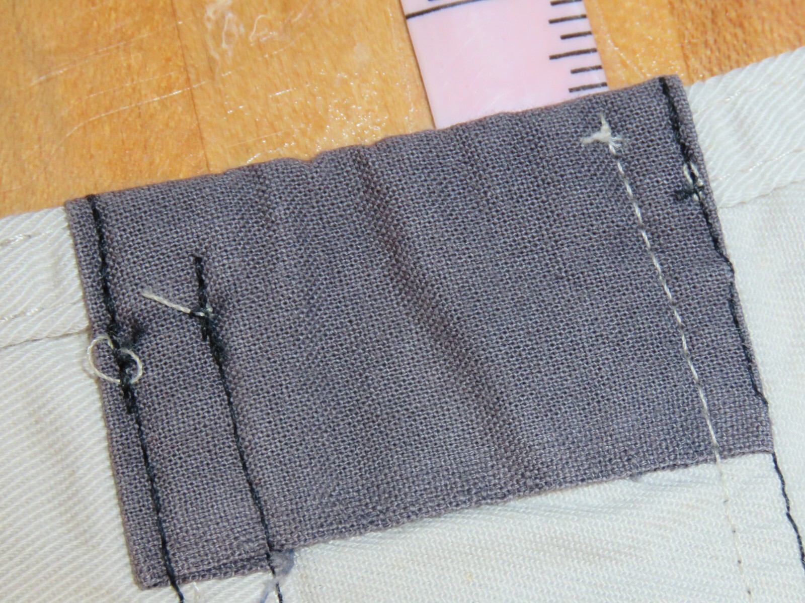 THREE Nautica Window Valances Tan Navy Stripes Button Tab Top Cotton Vtg VGC