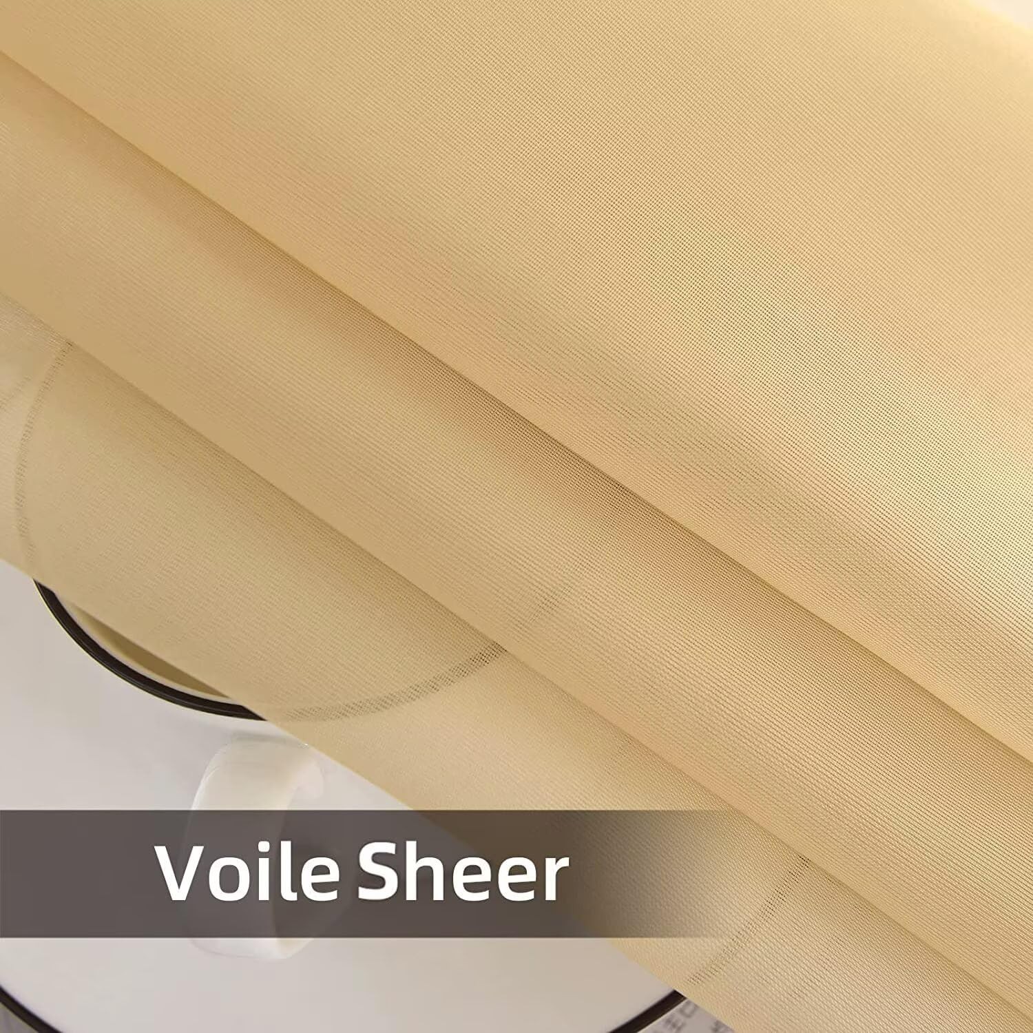 SpaceDresser Waterproof Outdoor Sheer Curtains for Patio – 2 Panels Rod Pocke…