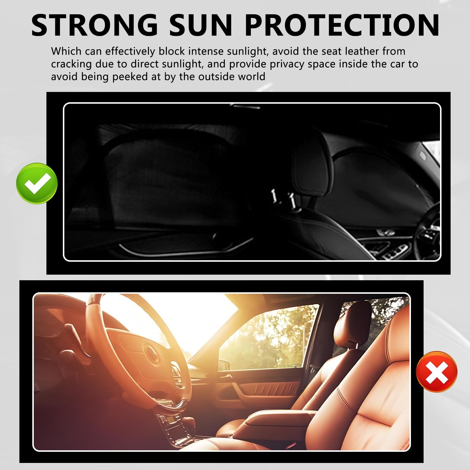 4PCS Zipper Car Window Shades for Side Window,Mesh & Blackout Car Windows Scr…
