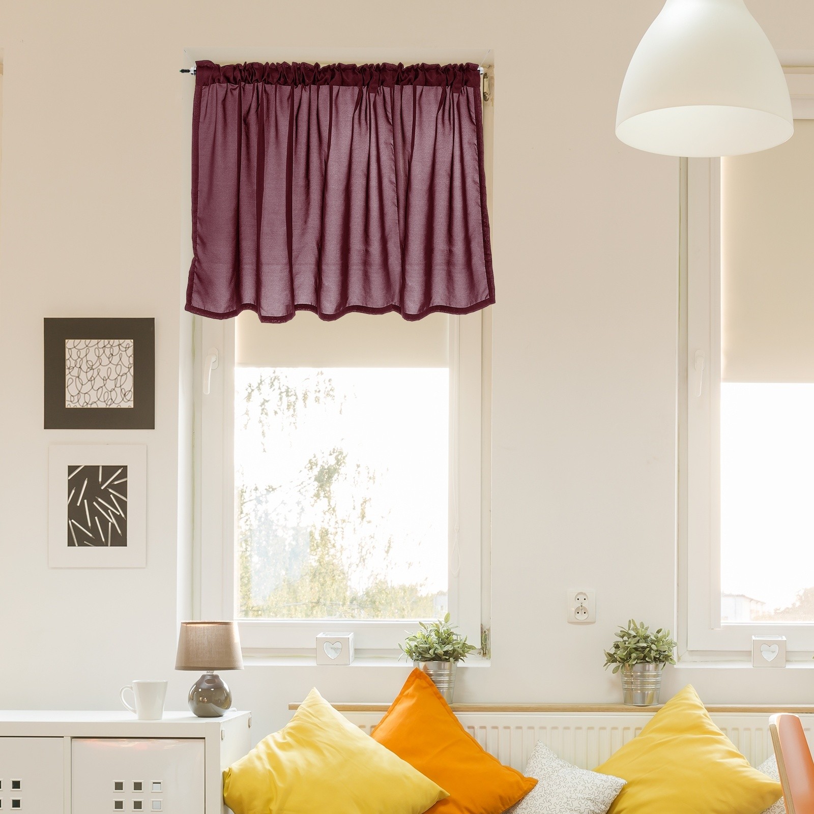 1 Panel Cabinet Curtain, Burgundy, 27.5″ W x 51″ l