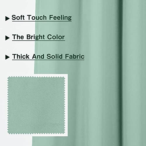 Blackout Curtains for Living Room, 84 Inch Long 52″W x 84″L (Pack of 1) Aqua