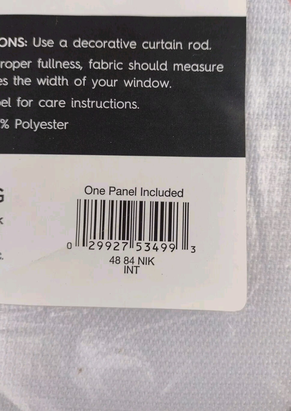 Lichtenberg Single Curtain Panel 48″ x 84″ White With Orange Blue No 918 (New)