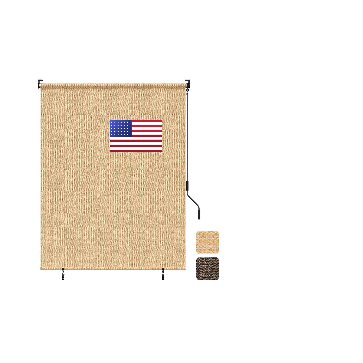 Grandekor Outdoor Roller Shade6 W X 6 Hpatio Roll Up Shade Cordlessoutdoor