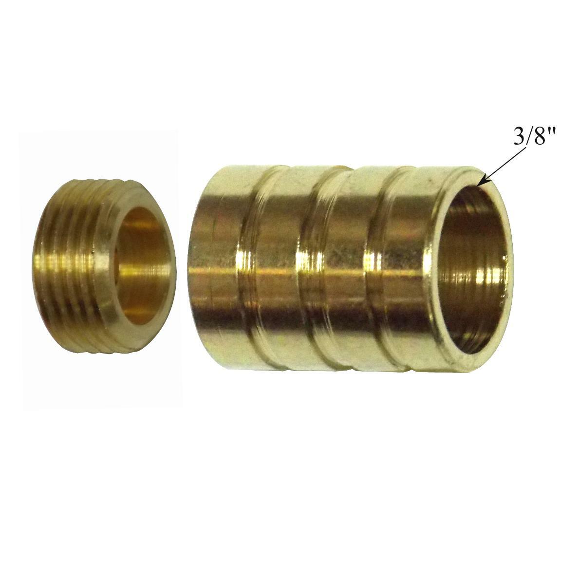 HIDDEN SOCKET Brass Plated BRACKETS for 3/8″ Rodding Doors & Sidelights (1-Pair)