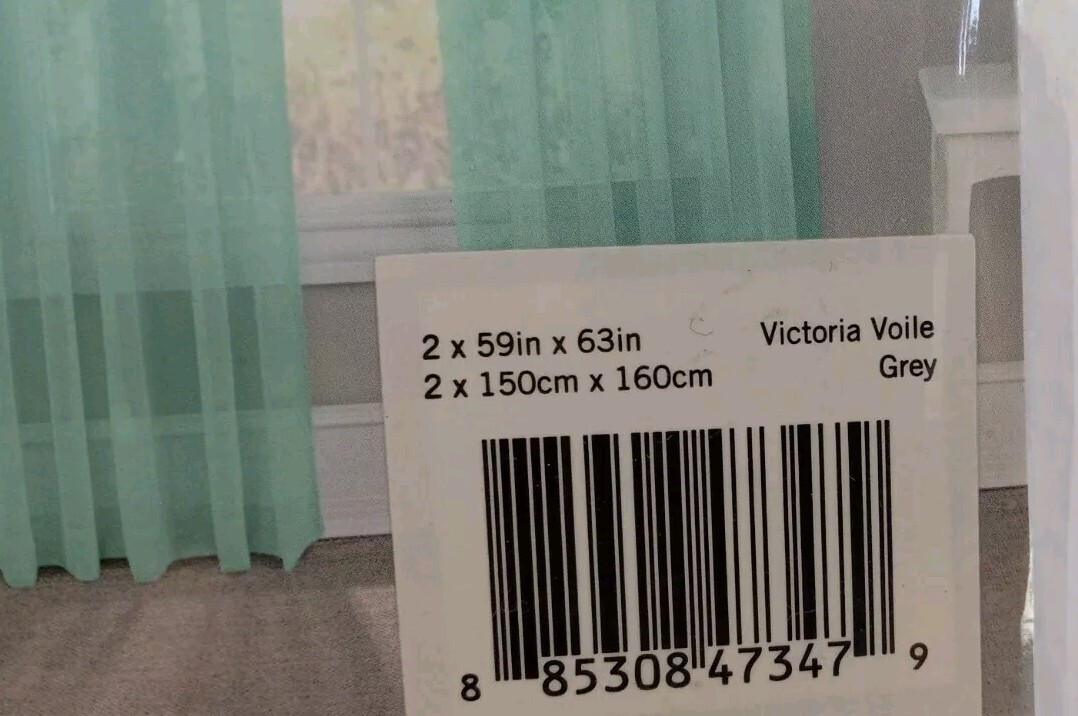 Window Pairs To Go 2 Rod Pocket Window Panels Victoria Voile Grey 59″ X 63″