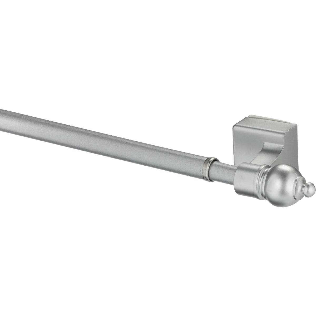 Kenney 16 In. To 28 In. 7/16 In. Petite Magnetic Cafe Rod, Satin Silver Kenney