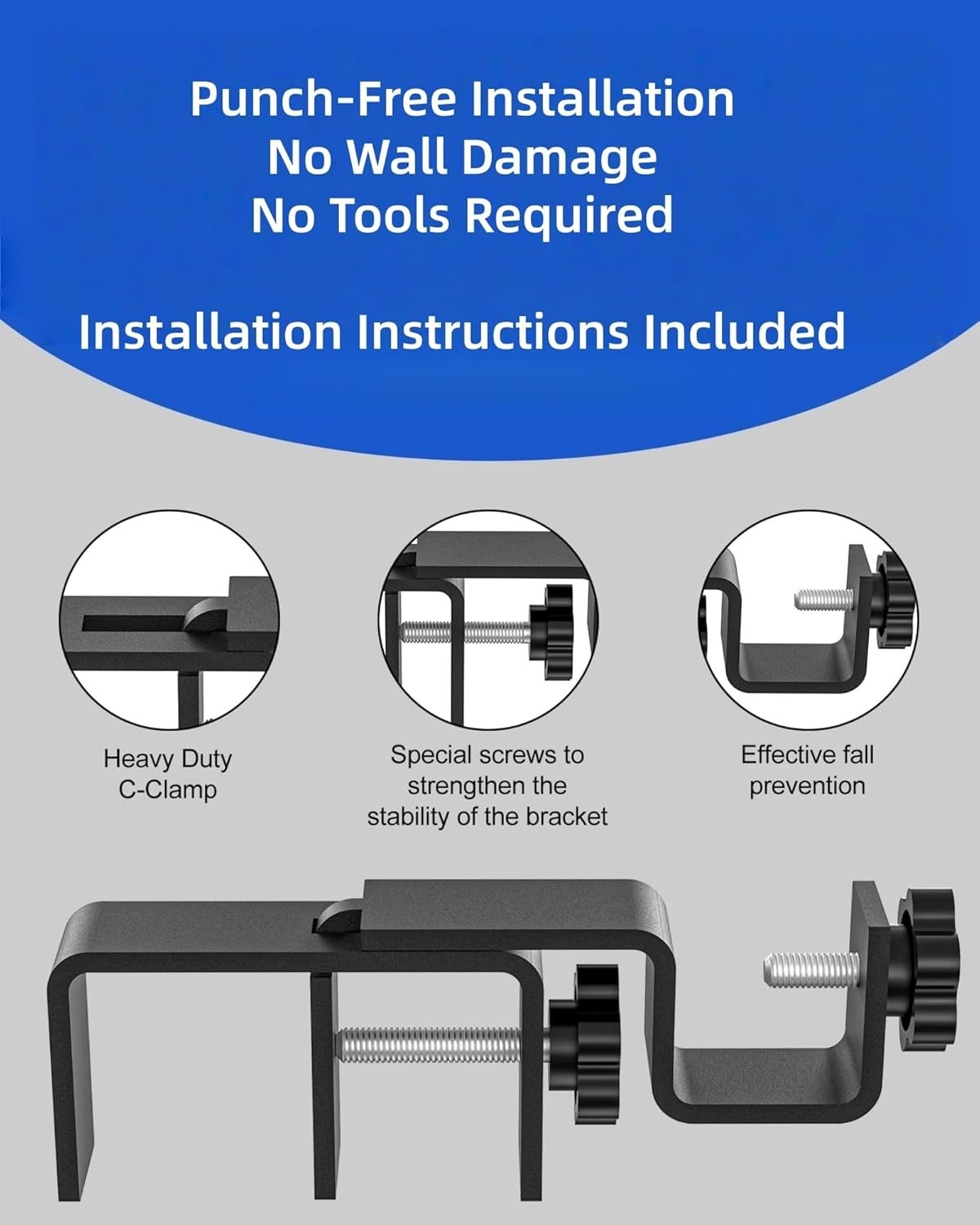 Over-Blinds Curtain Rod Brackets for Outside-Mounted Blinds, Blinds Curtain Rod
