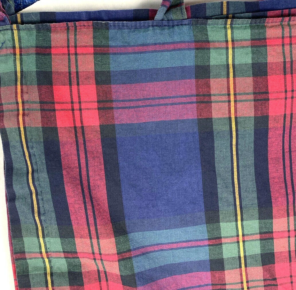 Set 4 JCPenney Curtains Drapes Valances Plaid Rare Retired Print Vintage 90s Tab