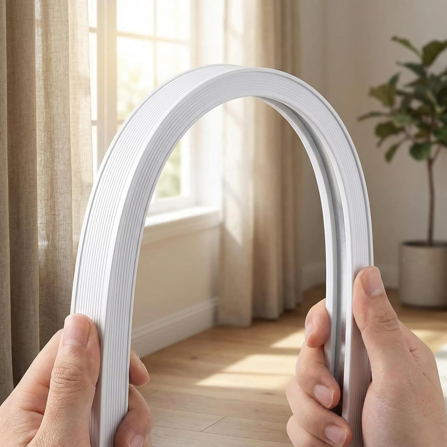 5 Meters (16.4FT) Flexible Bendable Ceiling Curtain Track,Room Divider, Window T