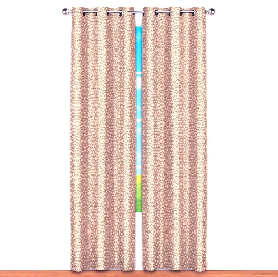 84″ x 38″ Light Filtering Thermal-backed Window Curtain Panel Gromit Gold