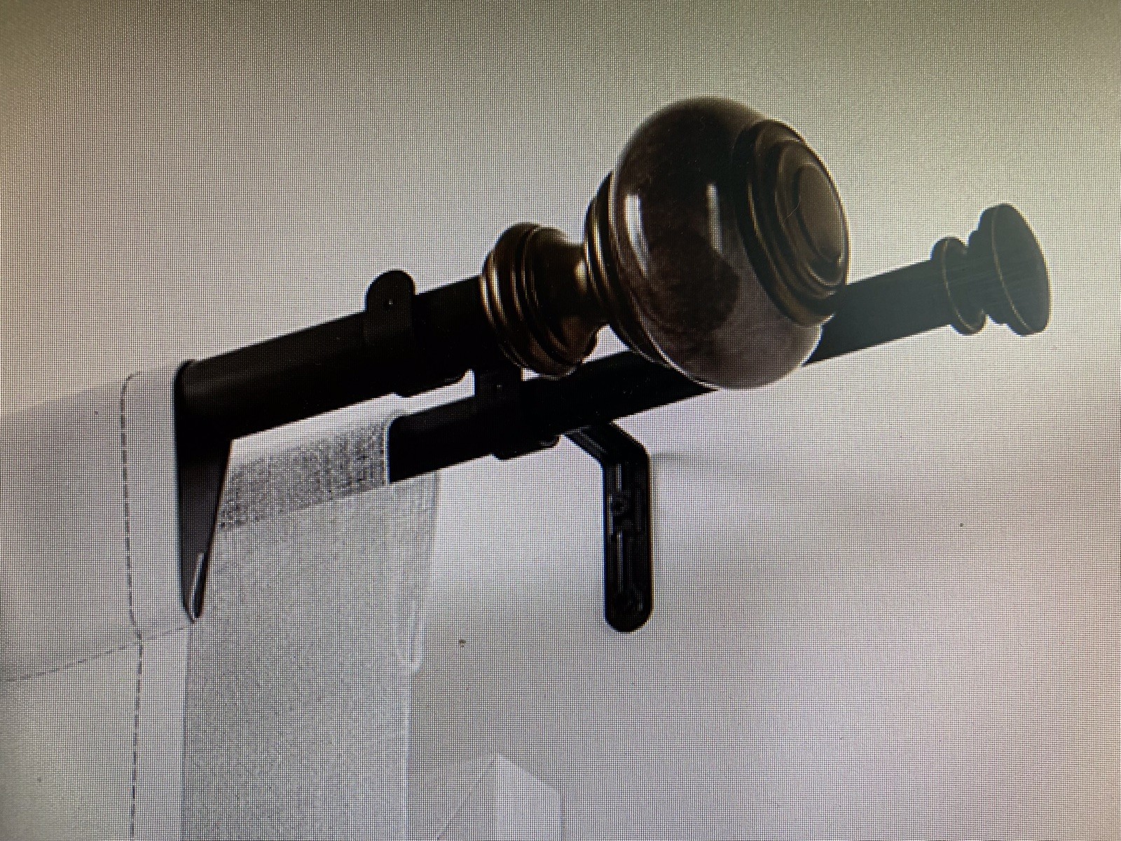 72-144 Inches Double Curtain Rod Umbrella, Marble Knob 1”& 3/4 “ In Diameter