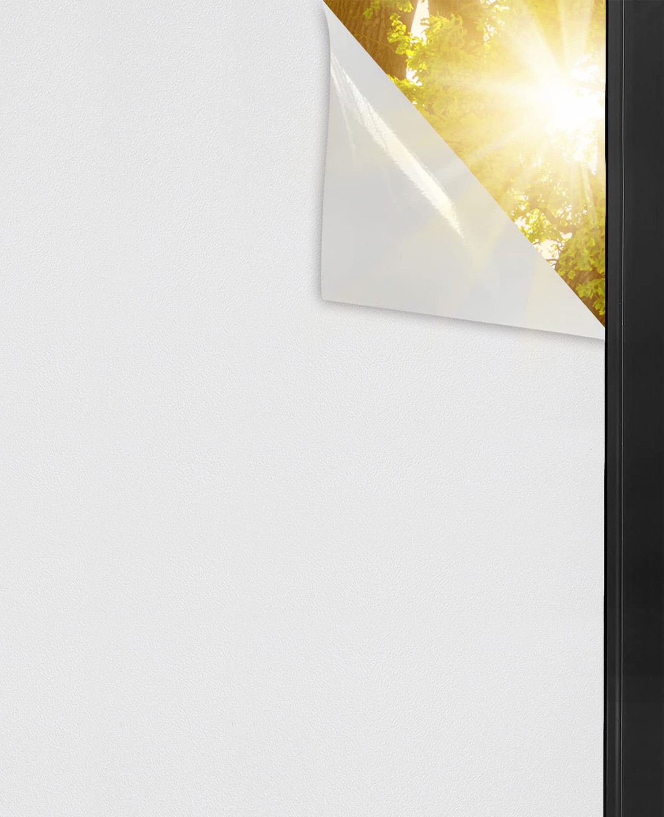 17.5 x 78.7 Inch White Blackout Window Film 100% Light Blocking Window Cover