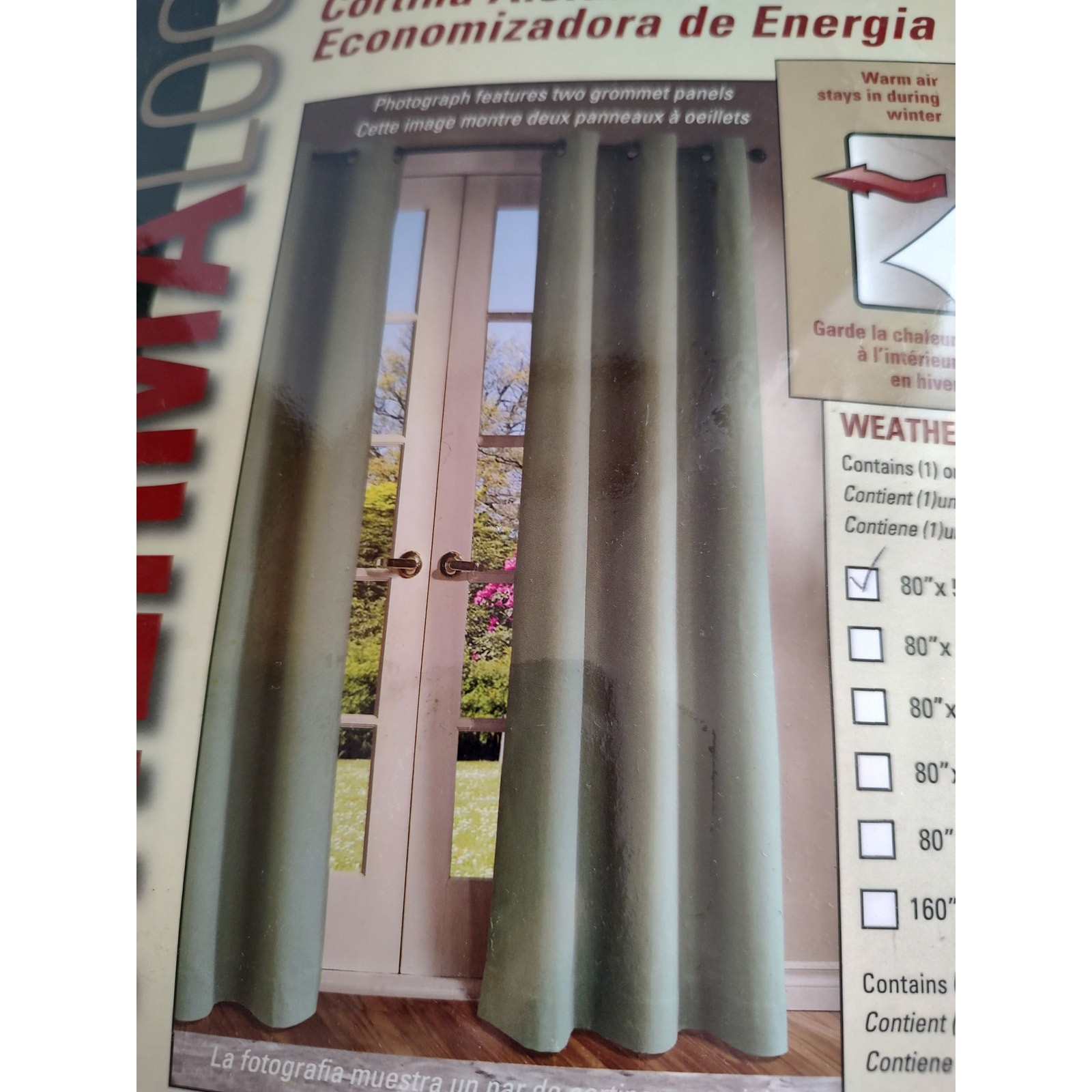 Weathermate Cream Thermalogic Grommet Blackout Panel 80X54