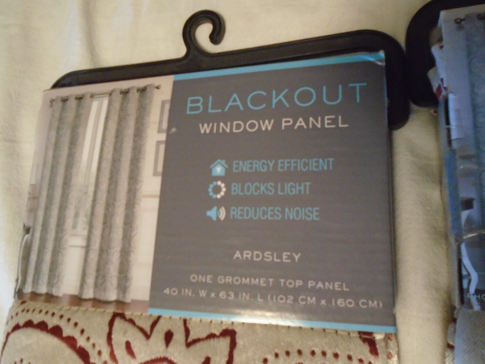 New Set Blackout Burgundy Ardsley Grommet Top Window Panel 40 x 63 in. Set of 2