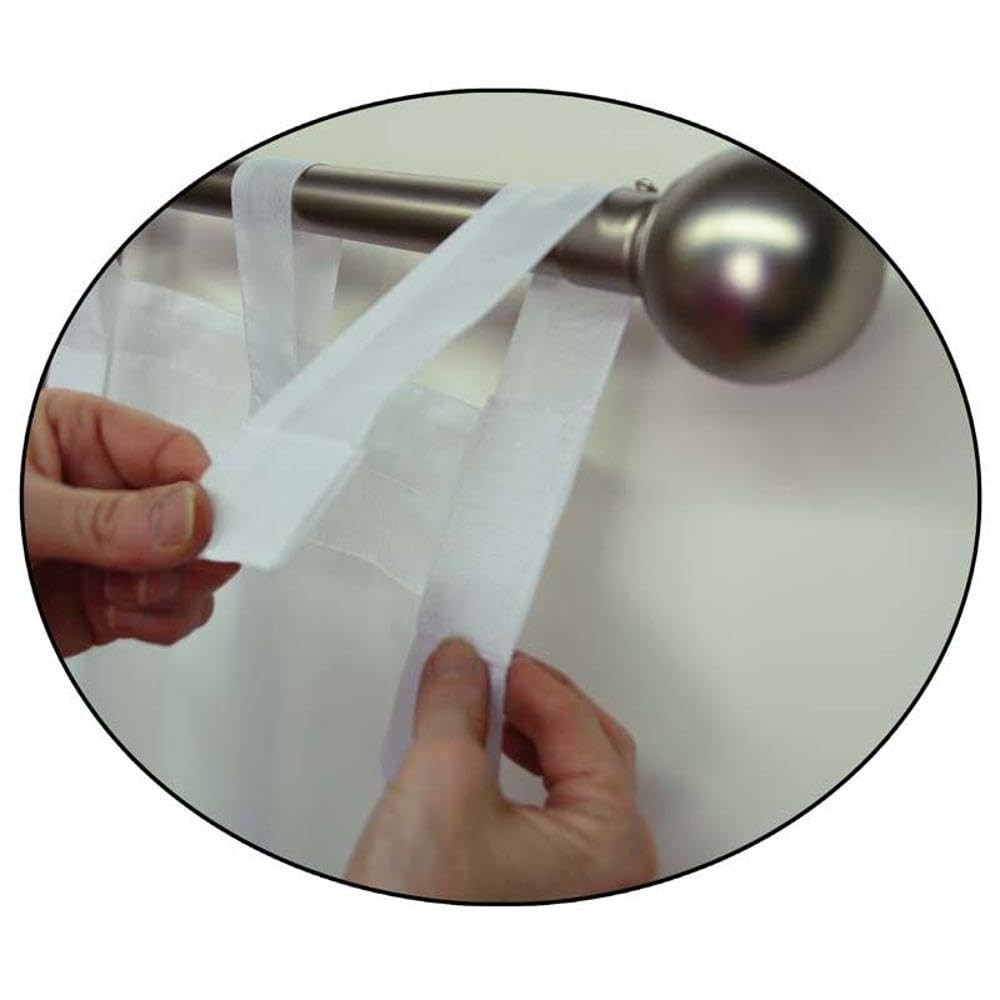 Escape Hook & Loop Curtain Panel Window Dressing 54 x 96 in Ivory