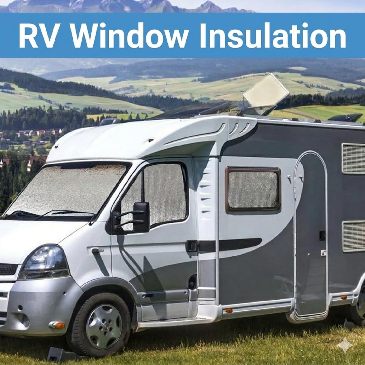 Double Reflective Insulation 48 in X 10 FT RV Window Insulation for Summer Heat