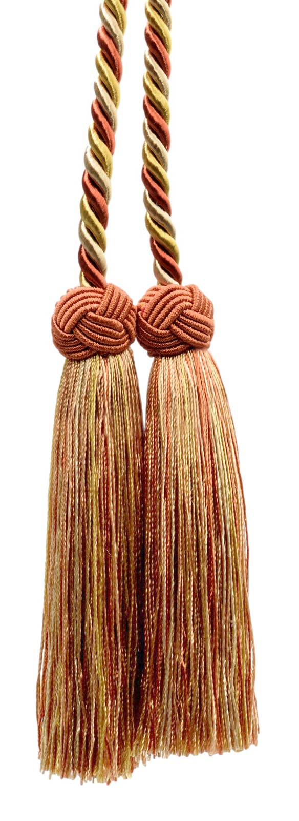 DÉCOPRO 28″ Curtain Tieback, Color# 6122 – Cinnamon Toast Orange [Set of 4]