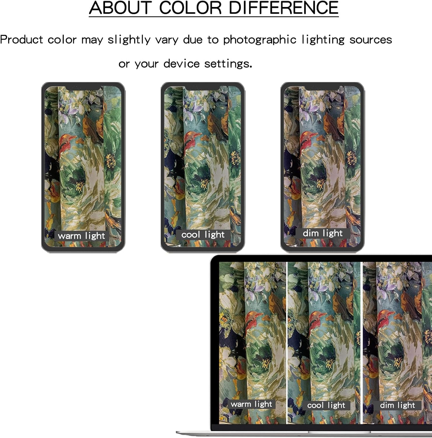 Floral Curtains for Bedroom Pattern Dark Green Vintage Painting Flower Blackout