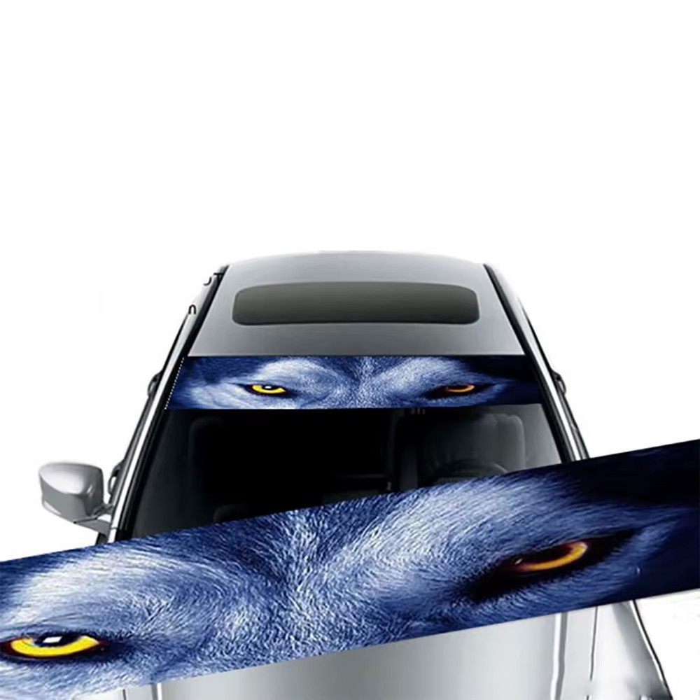 Car Sunshade Stickers Auto Front Windshield 3D Vinyl Film Rear Gear Sunshade Dec