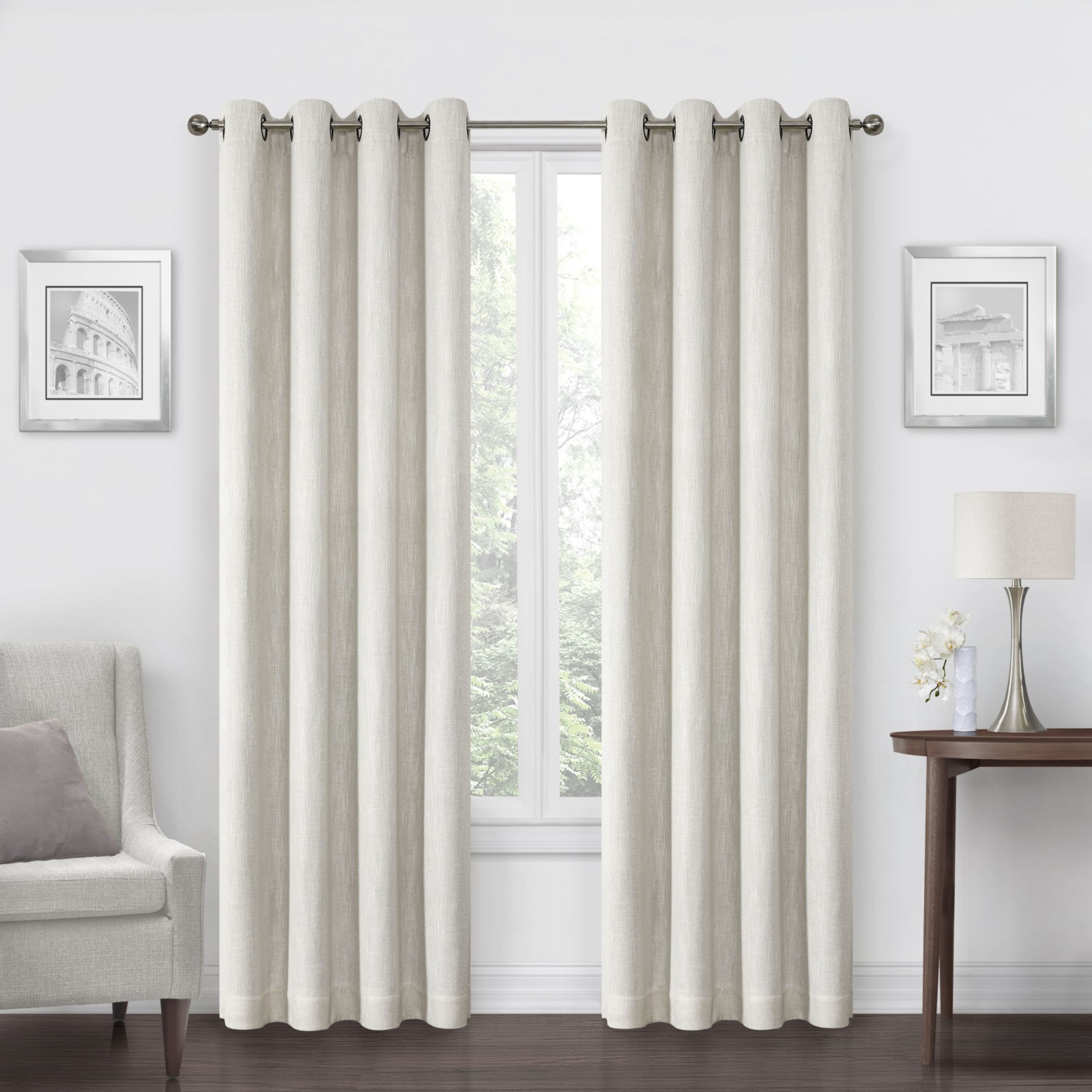max Blackout Grommet Blackout Single Curtain Panel Ivory Off White 50×120