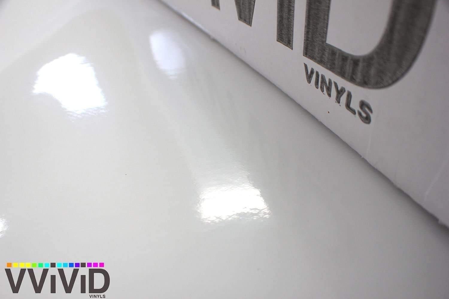 Vvivid White Gloss Car Wrap Vinyl Roll Air Release Adhesive 3Mil-Vvivid8 3Ft X