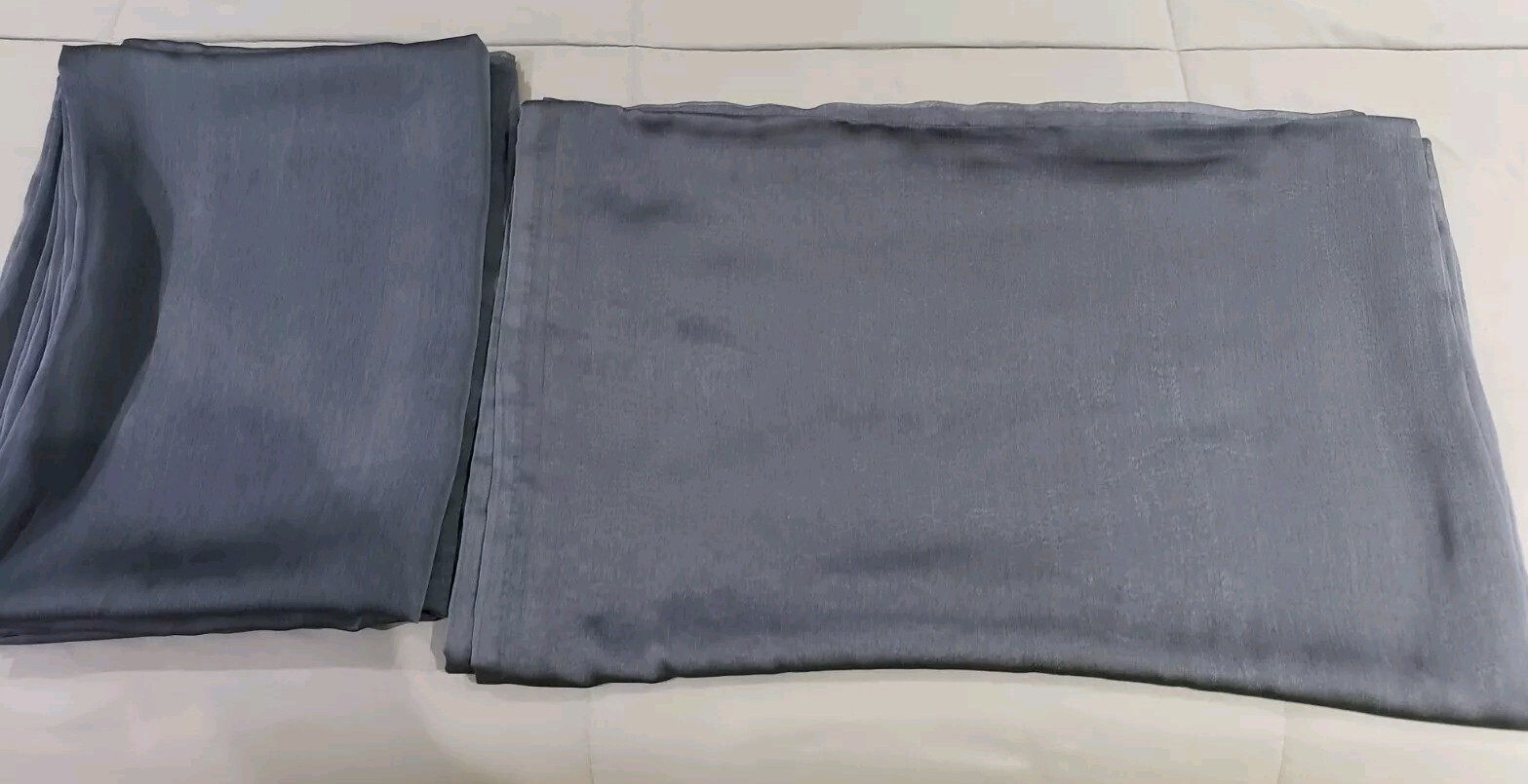 Peri Homeworks Collection Rectangular Scarf Curtain 42×216 Chiffonade Gray