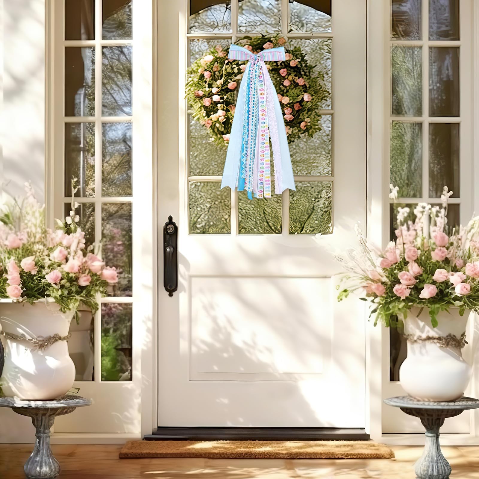 Assorted Spring Wreath Ribbon Bow Clip Door Decorations Holiday Party Sash