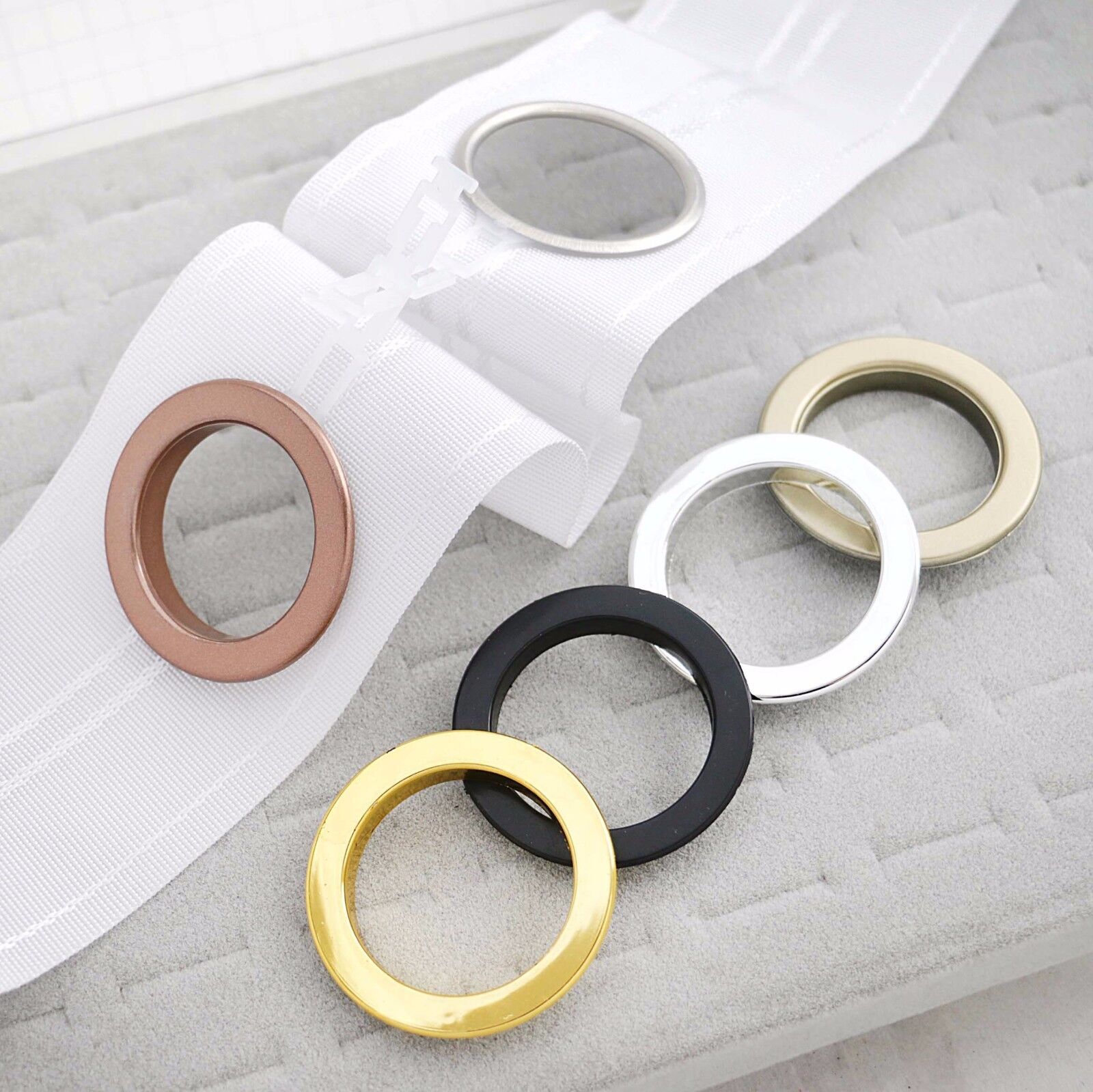 Drapery plastic Grommets – 1-5/8″ anti brass No tools requried for installation