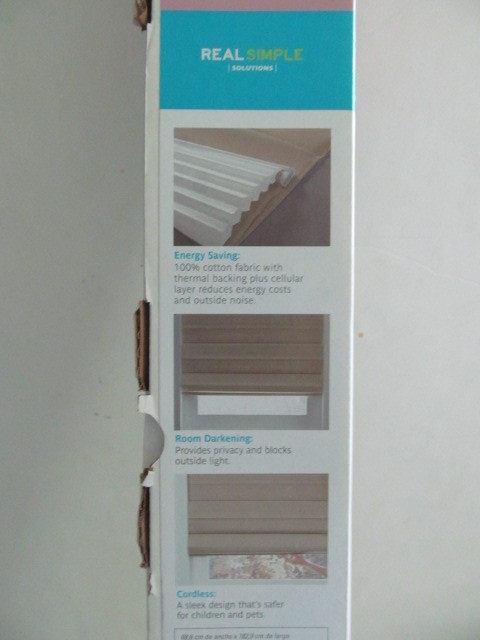 Real Simple Cordless Roman Cellular Shade 27″ x 72″ Khaki, Room Darkening