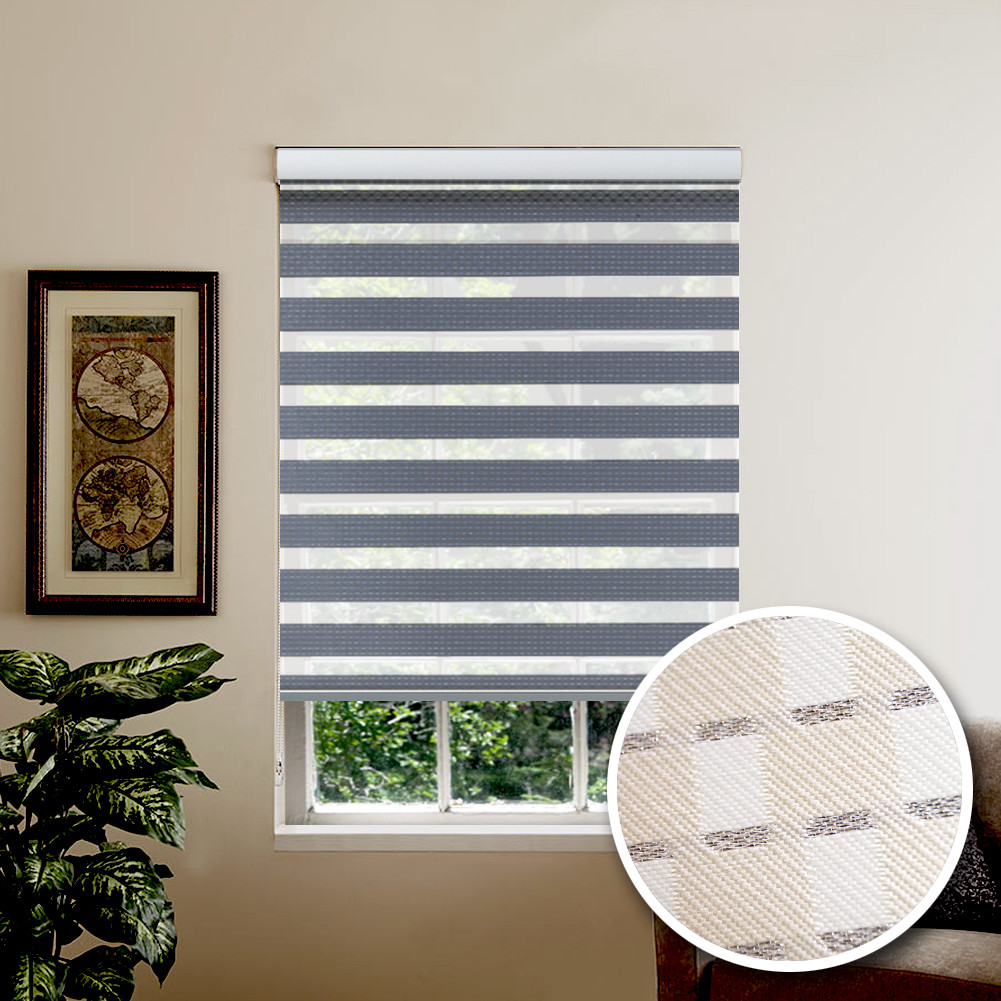 Window Blinds Unique Light Filtering Sheer Shade Double Roller Shade Custom Made