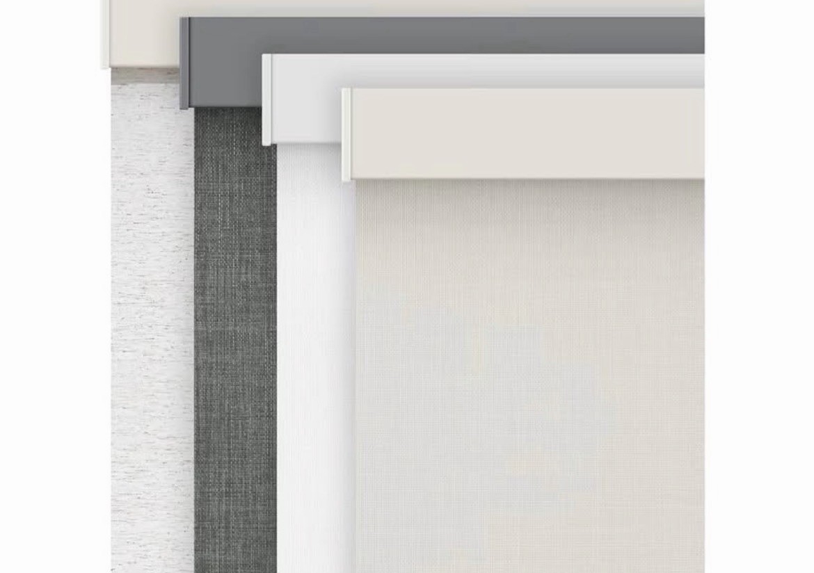 2 AOSKY Cordless Roller Shades Blackout Blinds for Windows (38 W x 72 H Ivory)