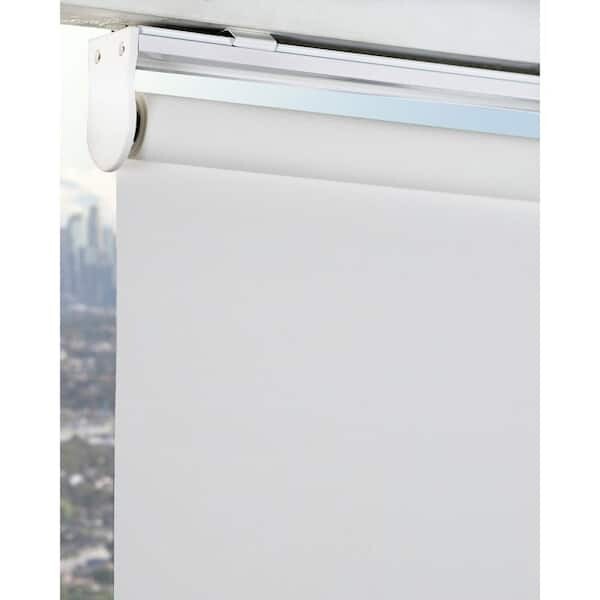 Chicology Snap Glide Cordless Light Filtering Polyester Roller Shade Urban White